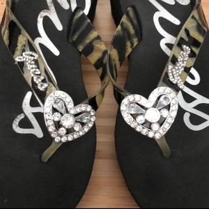 GUESS Wedge Flip Flops